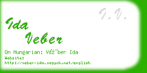 ida veber business card